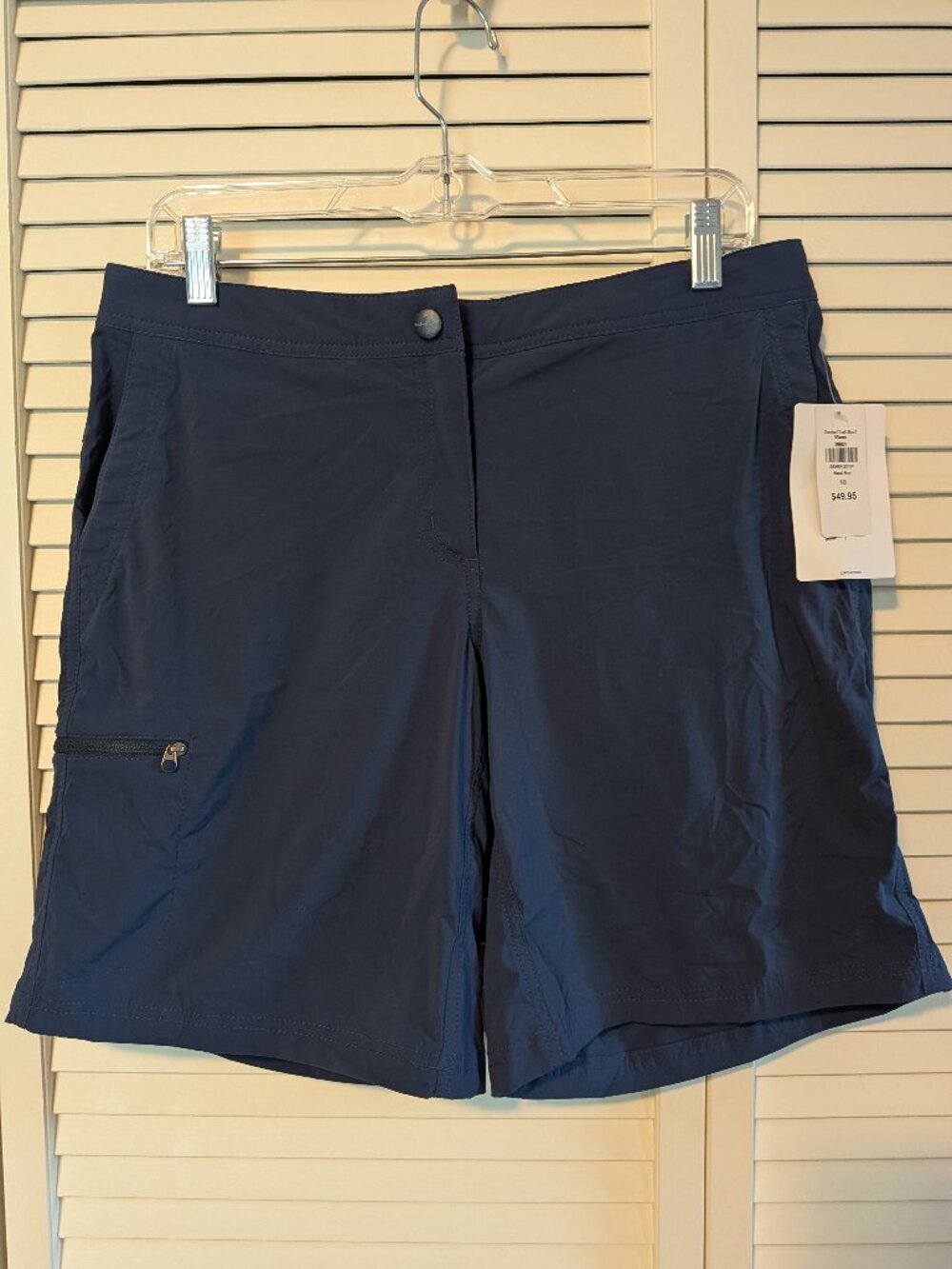 LLBean nylon shorts, navy blue. Size 10.  New with tags.